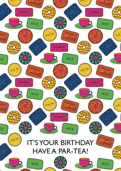 Cute Tea and Biscuits Birthday Card created by Kyra Slepowronski