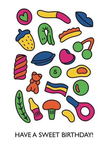 Sweet Pick&Mix Birthday Card created by Kyra Slepowronski