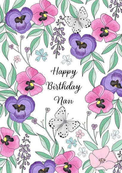 Happy birthday nan pretty floral card created by Marie Goodchild