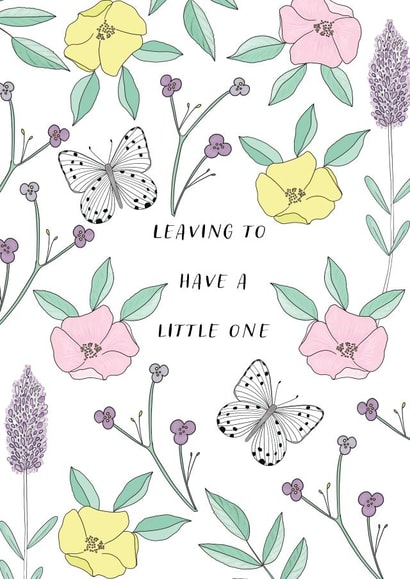 Pretty Maternity Card - Leaving to Have a Little One created by Marie Goodchild