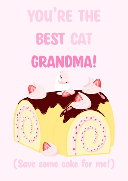 You're the Best Cat Grandma - Celebration Card created by AcePop Designs