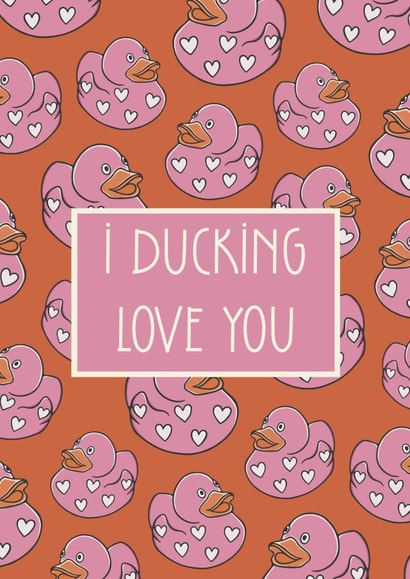 Pink Rubber Duck Card For Your Friends Or Your Significant Other created by Sun Sea Swell
