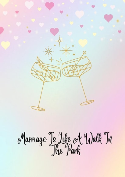 Funny Wedding Card for Newly Wed couple created by Dreamy Designs