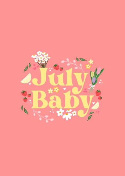 Cute card for the July baby in your life created by Stephenie Emily