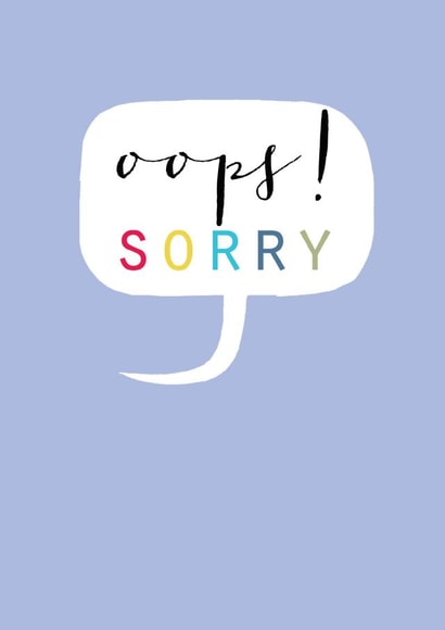 Cute Sorry Card - Oops! created by Kali Stileman