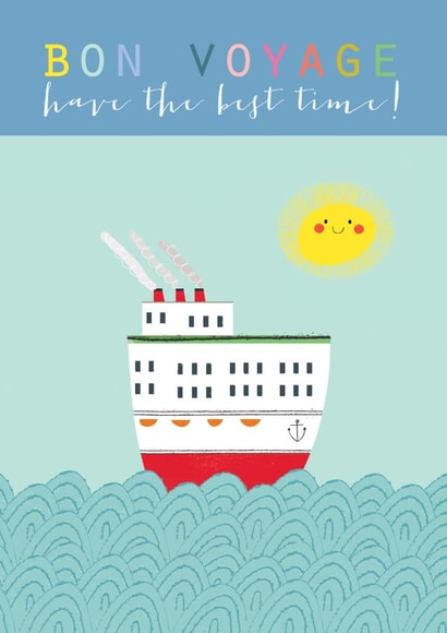 Cute Leaving Card - Bon Voyage created by Kali Stileman
