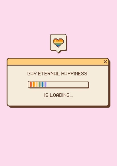 Heartfelt Card For Gay Wedding - Gay Eternal Happiness created by Ink Icons