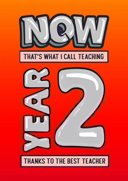 Cute teacher card for year 2 pupils created by @MisterDave