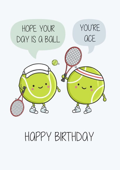 Tennis Birthday Card created by Creaternet