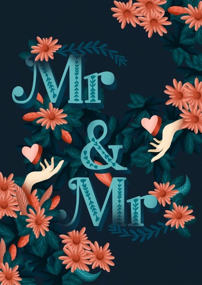Mr & Mrs Wedding or Aniversary Card created by Natalia Maca