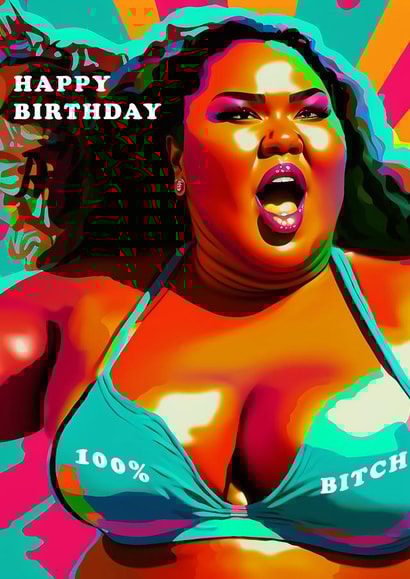 Lizzo Birthday Card created by Fun Offender