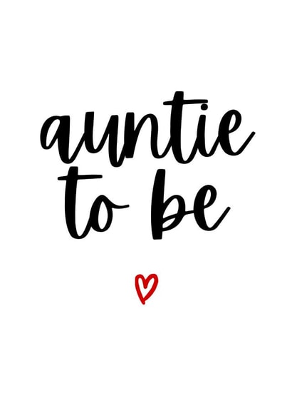 Cute Pregnancy Card - Auntie to Be created by Amy (Hedgecards)