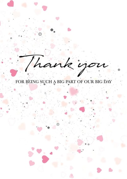 Thank you for supporting us at our wedding created by Gail Grisham