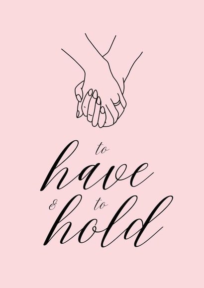 Cute Wedding/Anniversary Card - To have and to hold - Romantic created by BearlyCreative