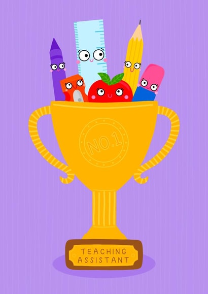 No.1 Teaching Assistant - Thank you Teaching Assistant - Champion - Stationery created by Ludicrous Prints