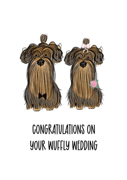 Cute doggy wedding card created by SootysSweetScribbles