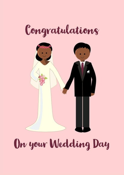 Cute Wedding Congratulations Card created by PEA GREEN PRINTS