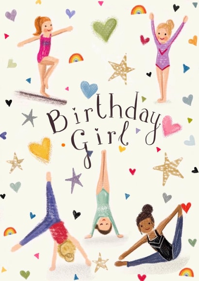 Cute Birthday Card - Gymnastics created by Love Lucy Illustration