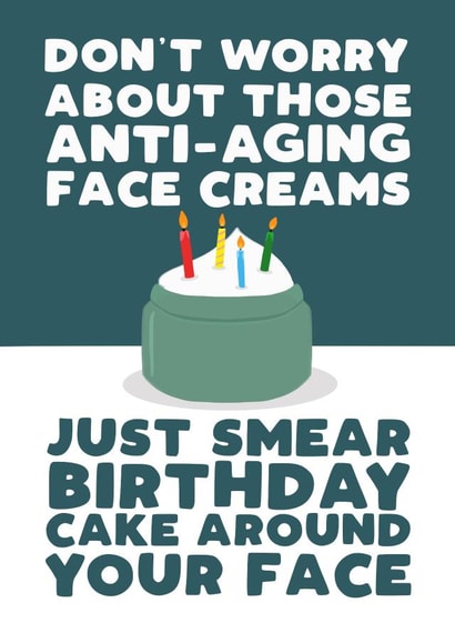 Funny Birthday Card - Face Cream created by Pickled Prints