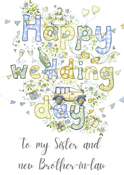 Wedding card for a sister created by Kate Garrett