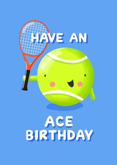 Cute Birthday Card - Tennis - Have an Ace Day created by Nicola Watson
