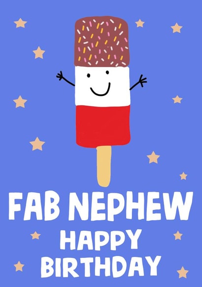 Funny Birthday Card - Fab Nephew created by tea please
