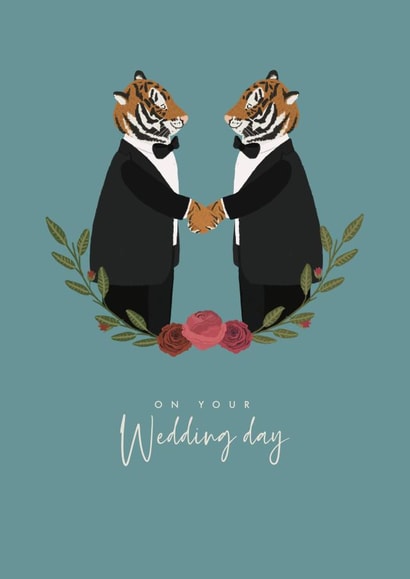 Colourful gay wedding card created by Lily and Daisy