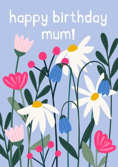 Pretty Birthday Card - Mum - Flowers created by Zoe Spry