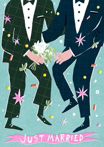 Pretty Wedding Card - Gay - Male - LGBTQ+ created by Yan Yu Lee