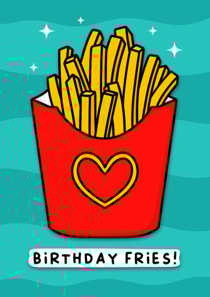Funny cute Birthday Card - Perfect for Maccies Fries lovers everywhere! created by Wafflemamaart