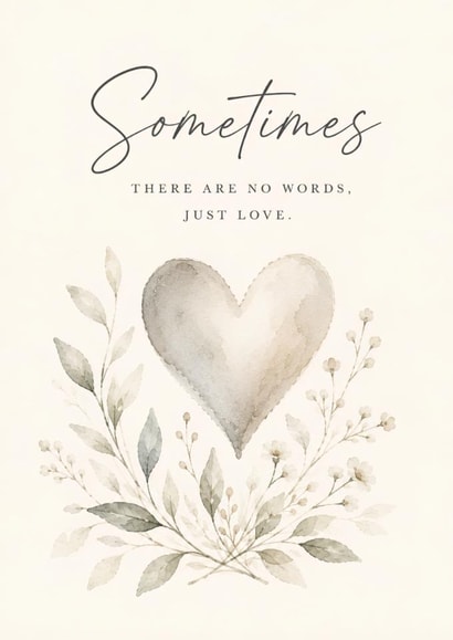 Minimal Sympathy card - Sending love created by BeauPrintBoutique