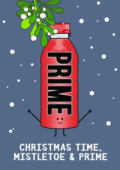 Funny Christmas Card - Mistletoe & Prime created by Of Life & Lemons Ltd.