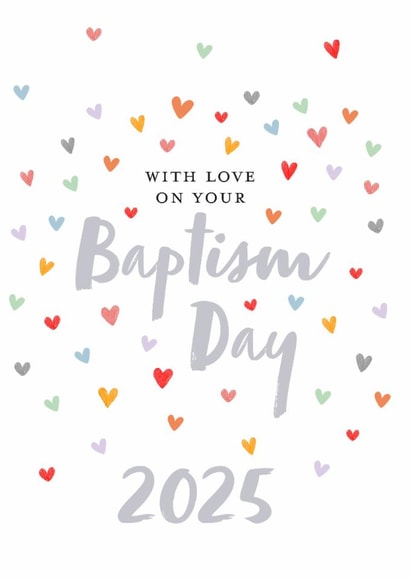 Heartfelt Baptism Card - With Love - 2025 created by Juniper and Rose Studio