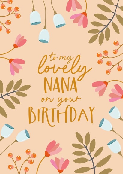 Pretty Birthday Card - Lovely Nana created by The Pattern Press