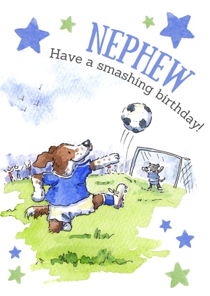 Traditional Birthday Card - Football - Nephew created by Kate Garrett
