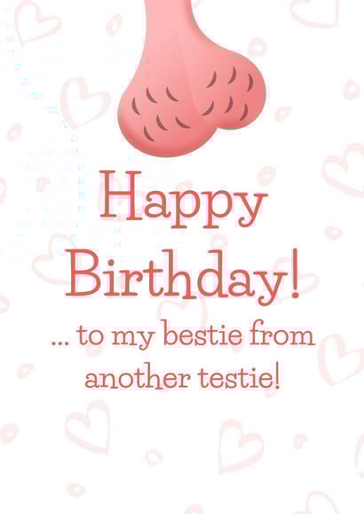 Funny Bestie Birthday Card - Ideal rude card for your best friend created by Cheeky Card Co
