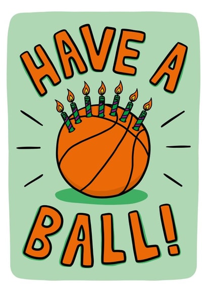 Basketball Birthday Card | Funny Pun Birthday Card created by TeePee Creations