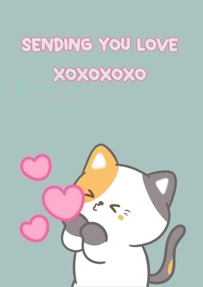Cute Cat Sending Love created by Mugged Write Off