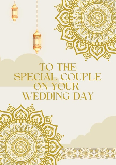 Card For Muslim Or Indian Wedding - Special Couple created by Ink Icons