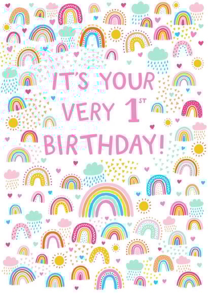 Pretty Girls Birthday Card - 1st created by Pear Tree Press