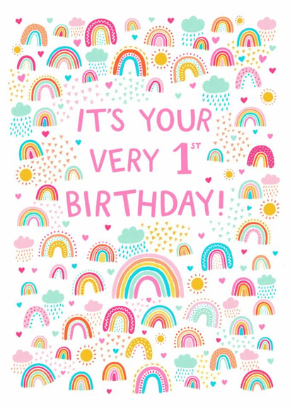 Pretty Girls Birthday Card - 1st created by Pear Tree Press