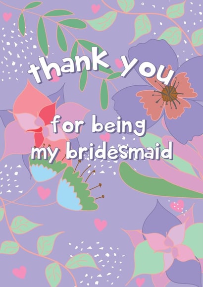 Pretty Thank You Card - Bridesmaid created by @Laura Lonsdale Designs