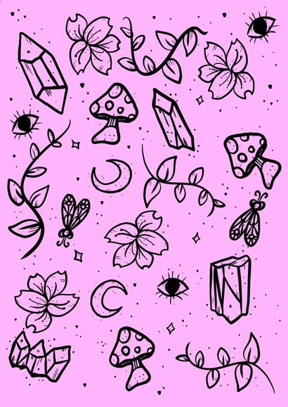 Cherry Blossom Crystals created by Misty Moon Illustrations 