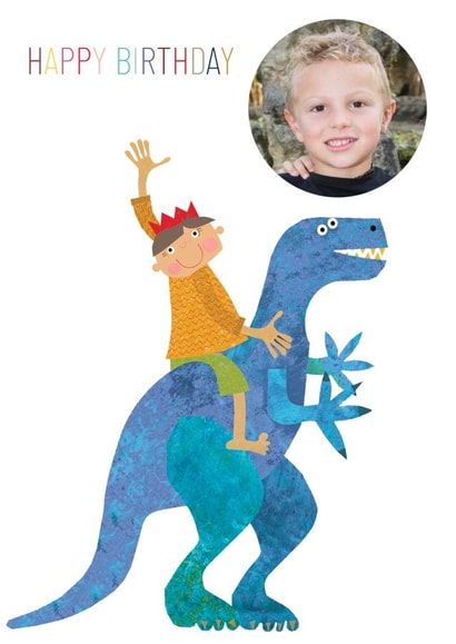 personalised dinosaur birthday card personalised boys birthday card Personalised Photo Card 28109 created by Kali Stileman
