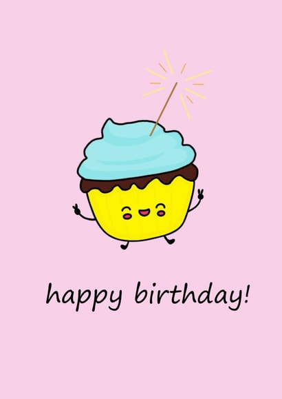 Cute Cupcake Birthday Card created by The Mystery Scribe