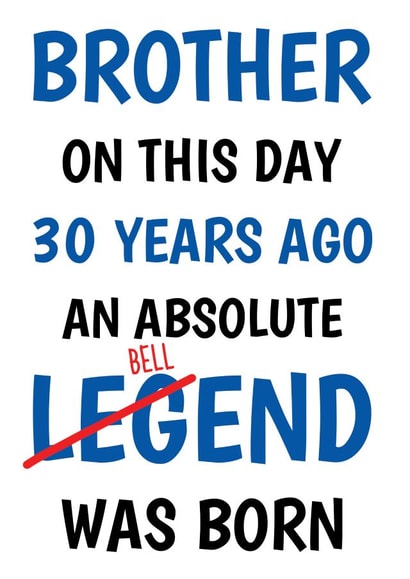 Cheeky Birthday Card - Brother - 30th created by @Cupsie's Creations