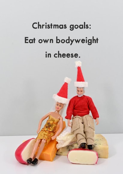 Funny Christmas Card - Festive Cheese created by Bold & Bright Cards