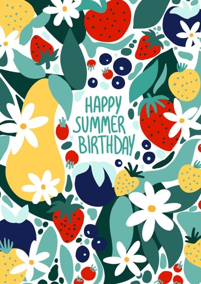 Pretty Birthday Card - Summer Fruits created by Valeria Frustaci