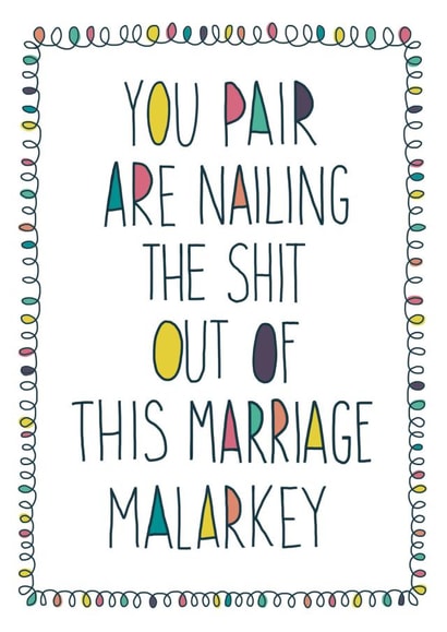 A funny Anniversary card for a special couple. created by Anna Treliving Design