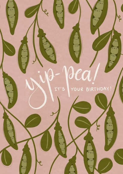 Cute Birthday Card - Pea Pod - Yippee! created by Boots & Stanley